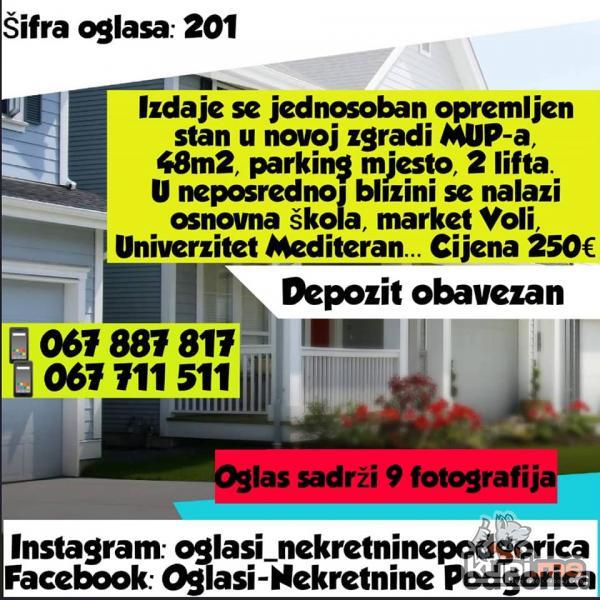 Jednosoban stan Podgorica