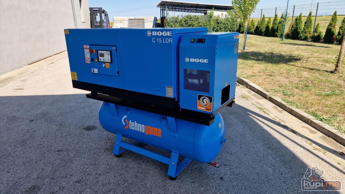 Polovan, kompletno REMONTOVAN, vijčani kompresor BOGE C 15 LDR/350 - 10 bar