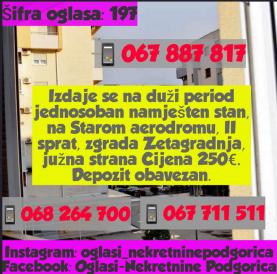 Jednosoban stan Stari Aerodrom